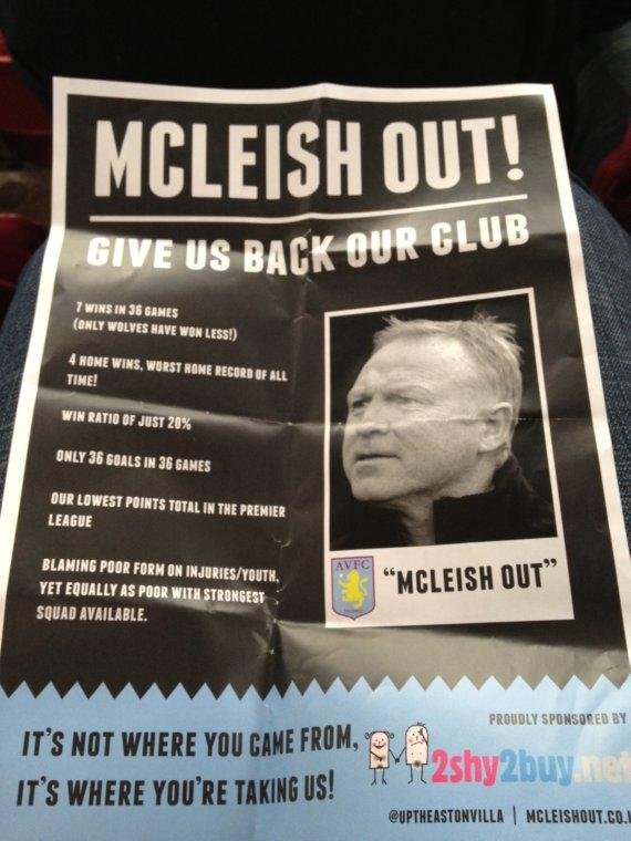 Alex McLeish protest day poster